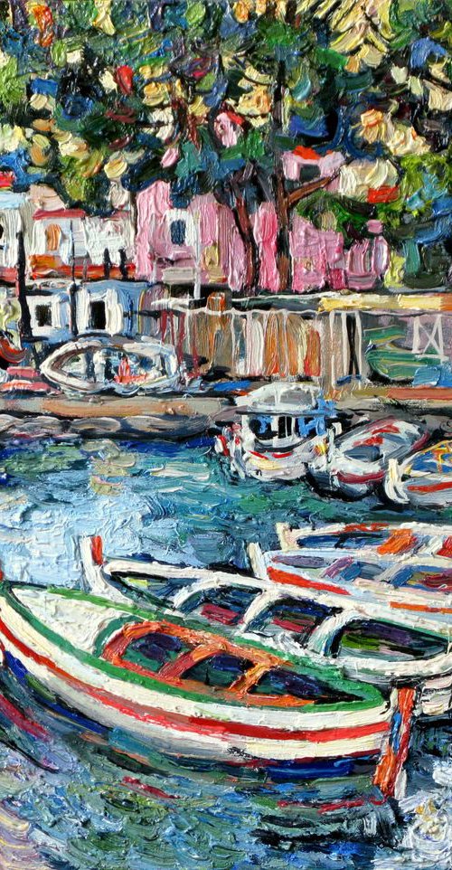 Boats in Catania. by Nikifor Swiristuhin