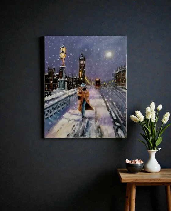 Snowing again in London