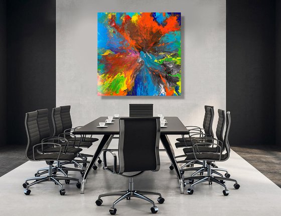 More Than a Feeling - LARGE, VIBRANT, COLOURED ABSTRACT ART – EXPRESSIONS OF ENERGY AND LIGHT. READY TO HANG!