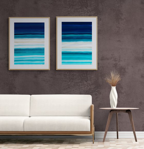 Ocean Quiet. Diptych.