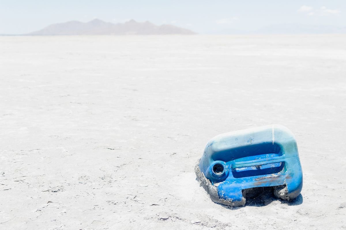 Graphic Landscape Photograph By Tom Hanslien, 80 X 55", Great Salt Lake I, Original Artwork