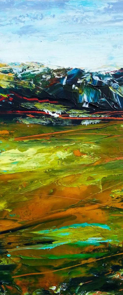 Abstract landscape #6 - 41X33 cm by Fabienne Monestier