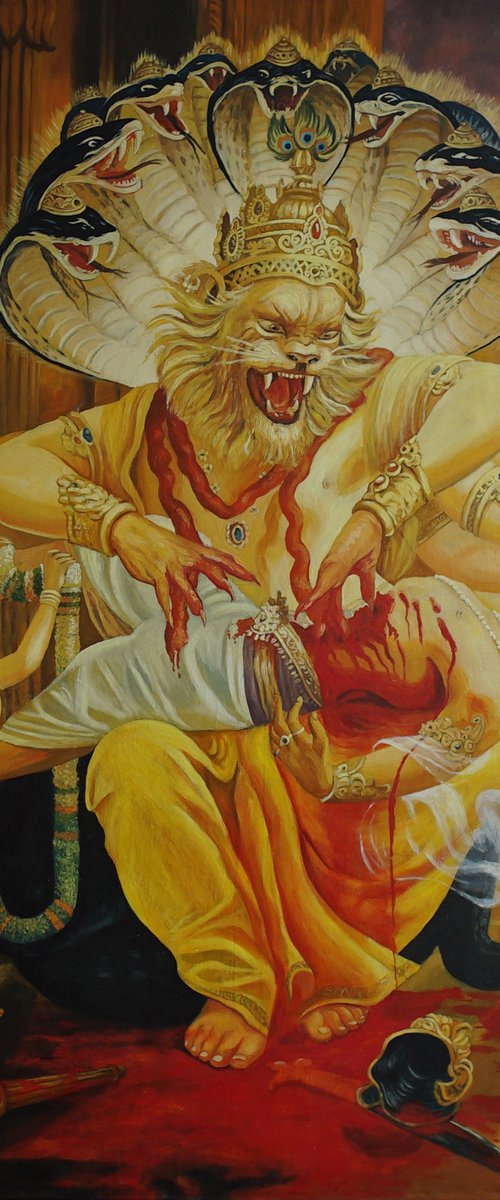 Narasimha Deva - Half Man - Half Lion by Agnieszka Florczyk