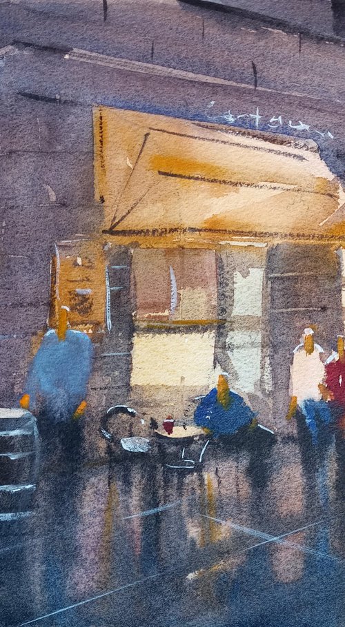 Café at night #2 by Tollo Pozzi