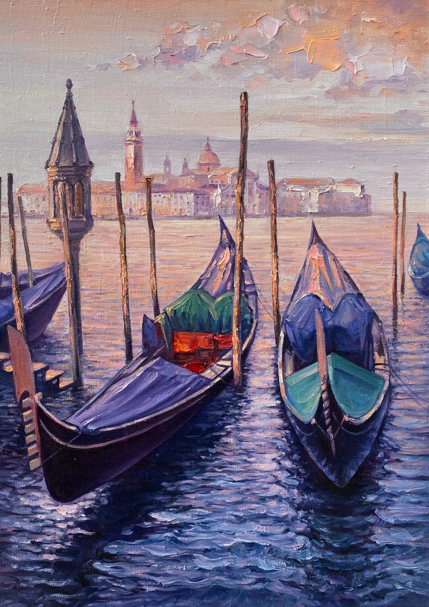 Morning in Veniceoriginal oil painting by Artem Grunyka