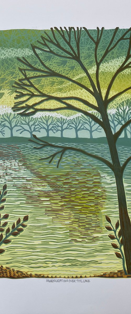 Murmuration over the Lake by Helen Maxfield