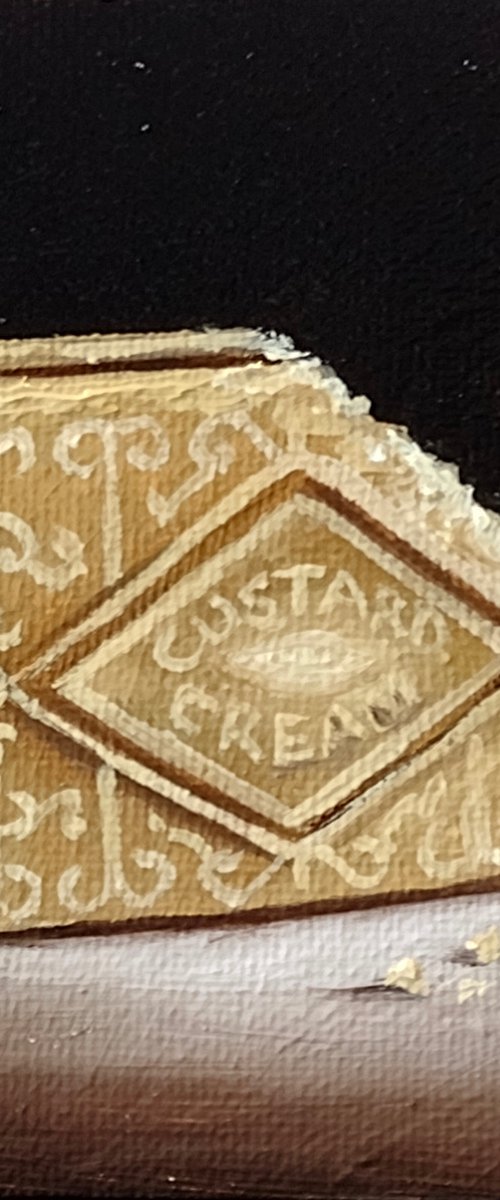 Little Custard Cream still life by Jane Palmer Art