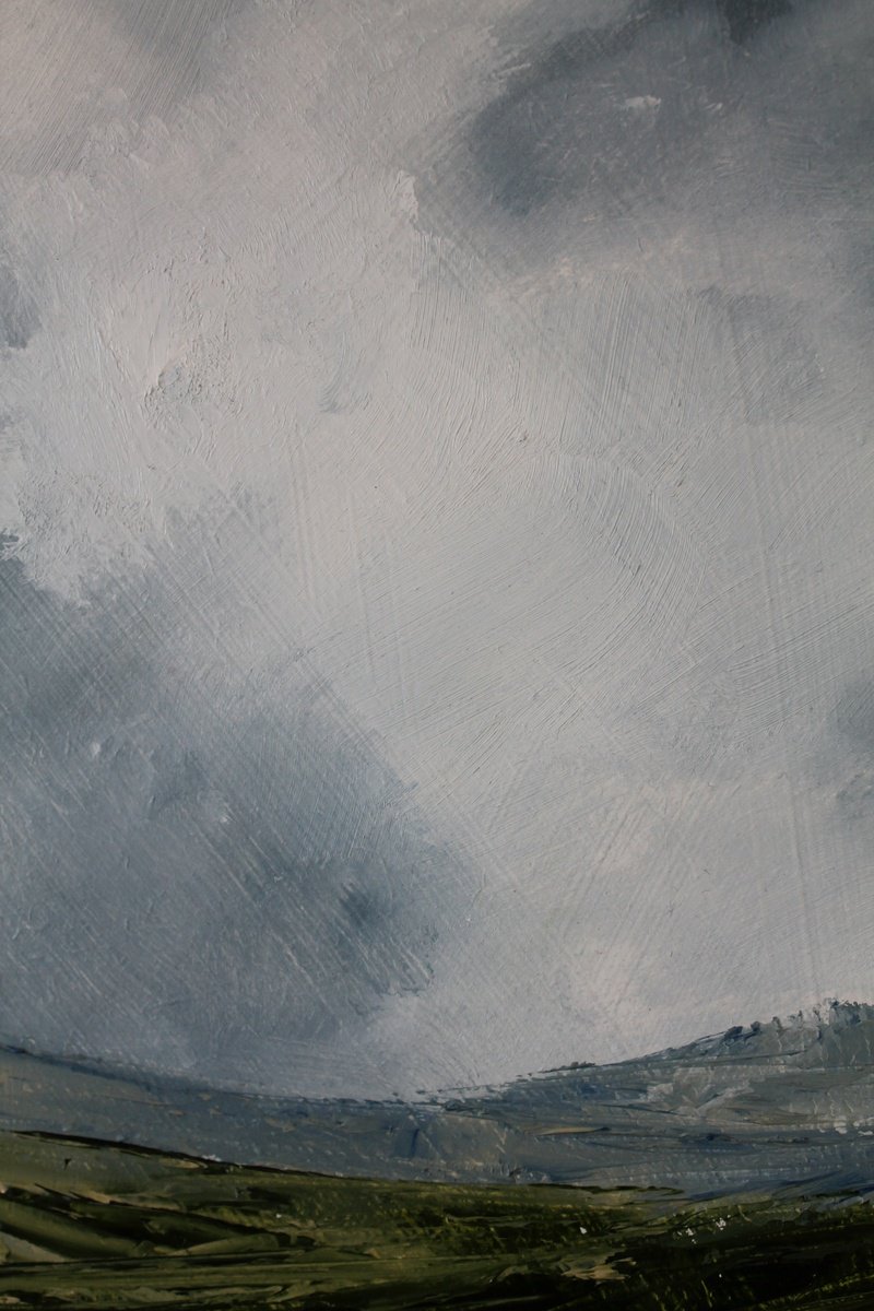 Impressionistic Landscape Oil Painting By John Halliday, 9 X 13, Rising Cloud, Original Artwork