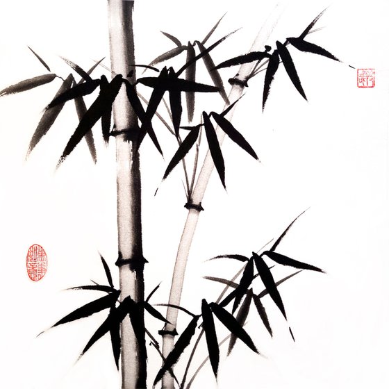 Bamboo forest - Bamboo series No. 2126 - Oriental Chinese Ink Painting