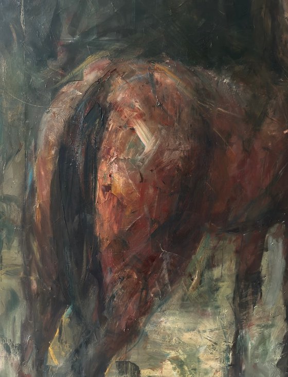 A female centaur in the forest