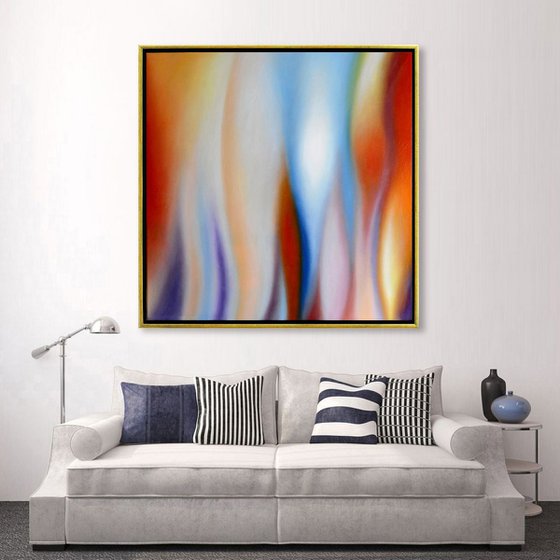 Large Abstract Oil Painting 100×100 - 01