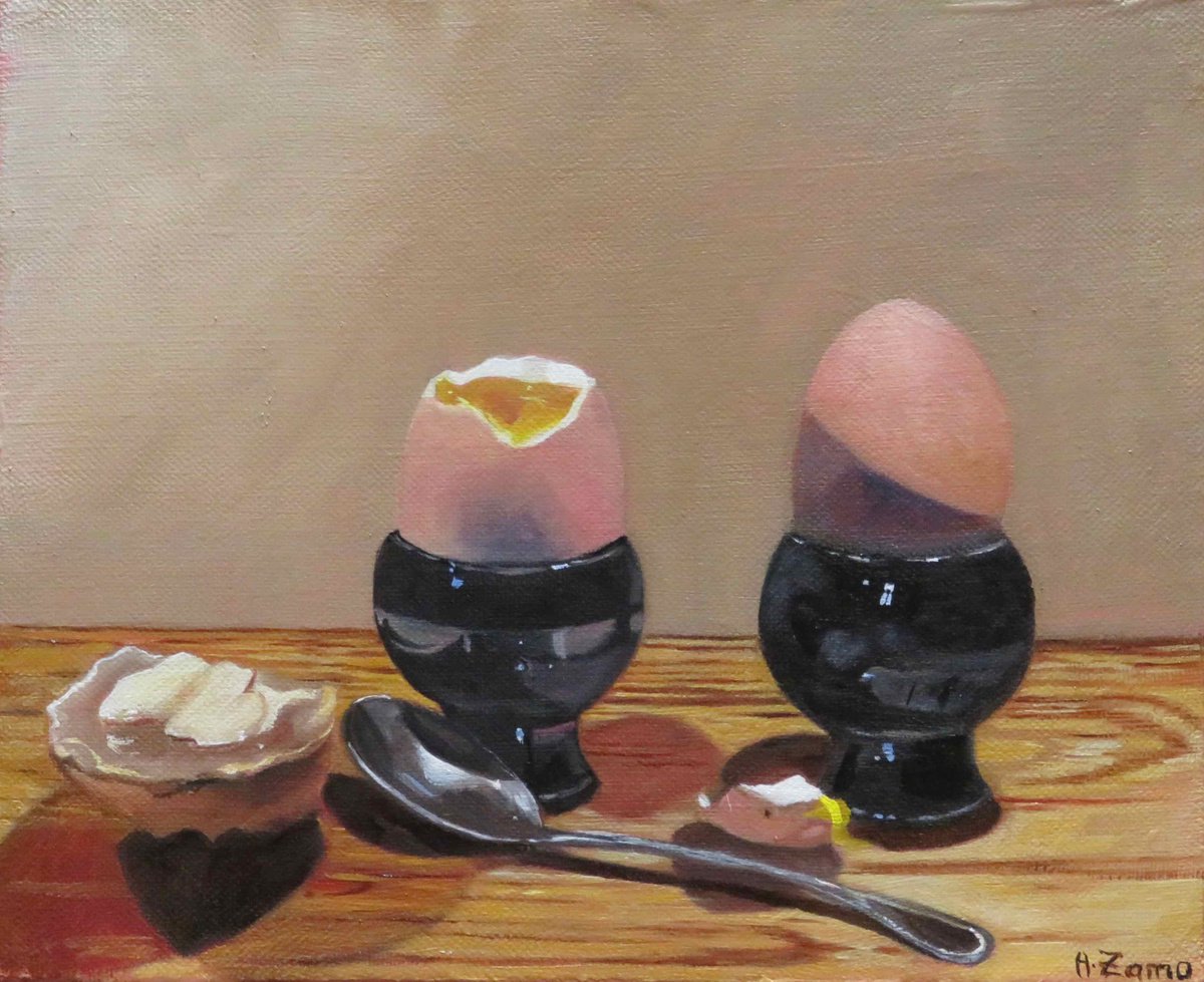 Boiled eggs by Anne Zamo