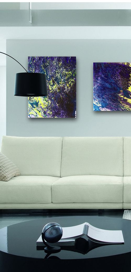 "Automotive Series" - Save As Series - Original Triptych, Abstract PMS Mixed Media Paintings Series by Preston M. Smith (PMS)