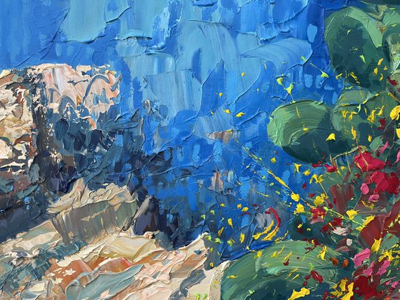 Capri Oil Painting on Canvas - Italy Art