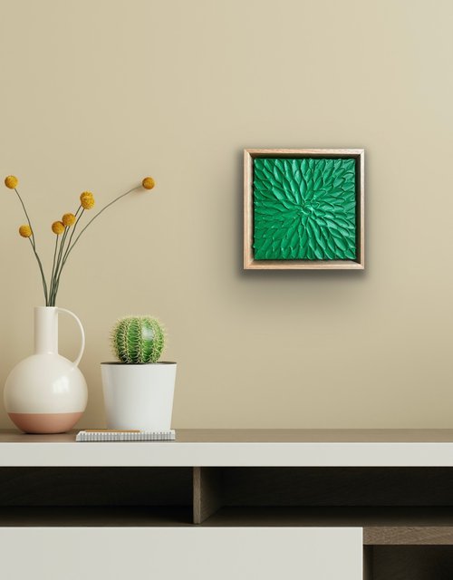 Green abstract mini by Guzaliya Xavier