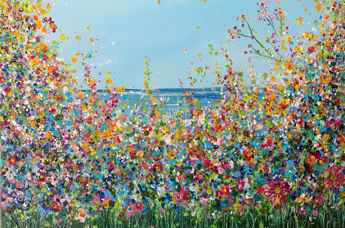 Wild Meadow and Ocean Calm by Jan Rogers