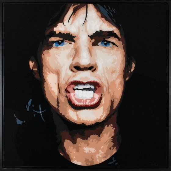 Mick Jagger framed painting