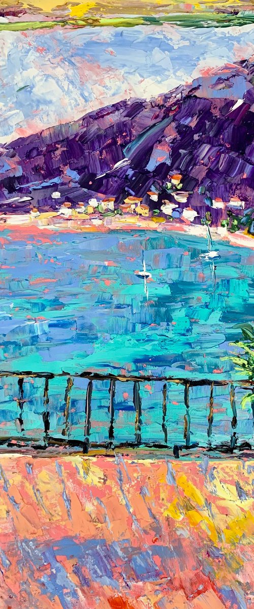 Colorful French Riviera. Summer terrace by Vilma Gataveckienė