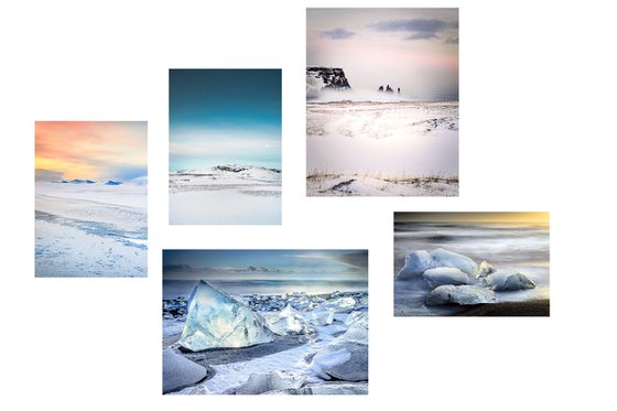 Icelandia - Gallery Wall Set of Prints with Deckle Edge Paper