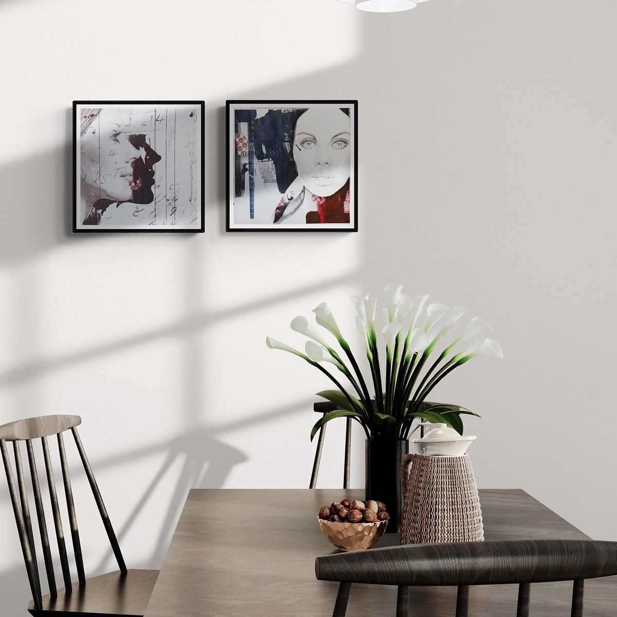 Illustrative Portrait Watercolour By Manel Villalonga, 12 X 12", Oggi Sono Io, Original Artwork