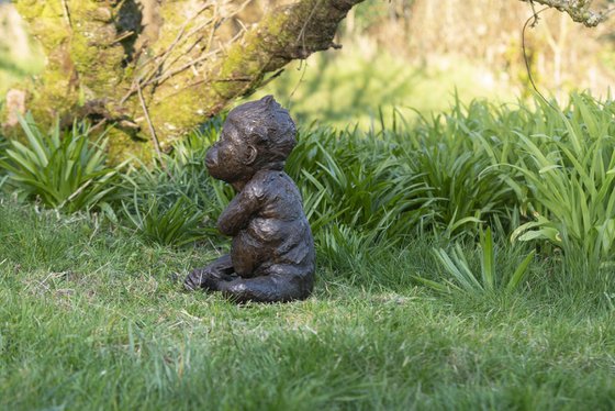 Baby Orangutan Bronze Resin