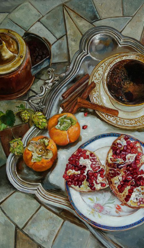 Coffee and pomegranate by Eduard Panov