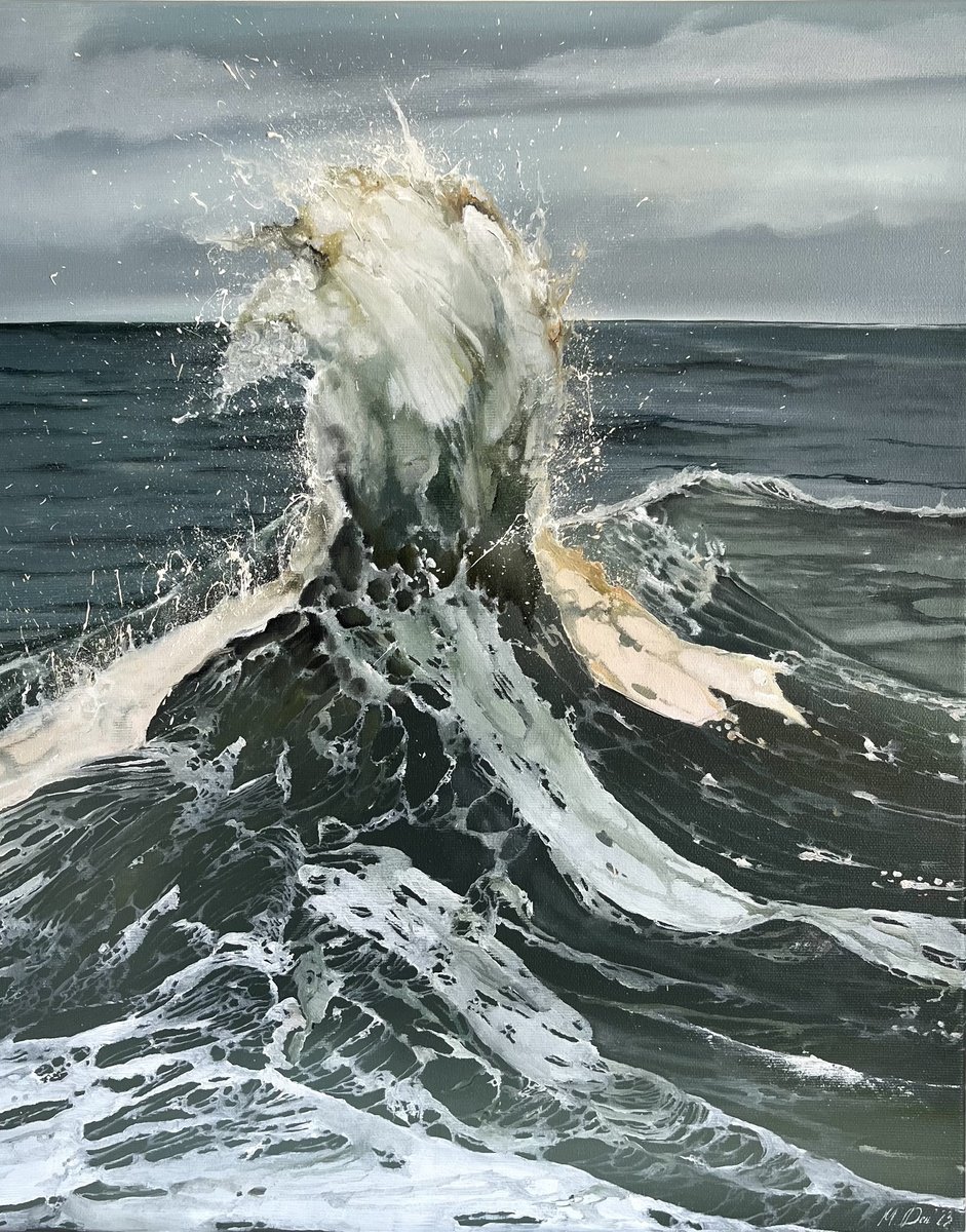 Photorealistic Landscape Oil Painting By Myroslava Denysyuk, 16 X 20", Splash, Original Artwork