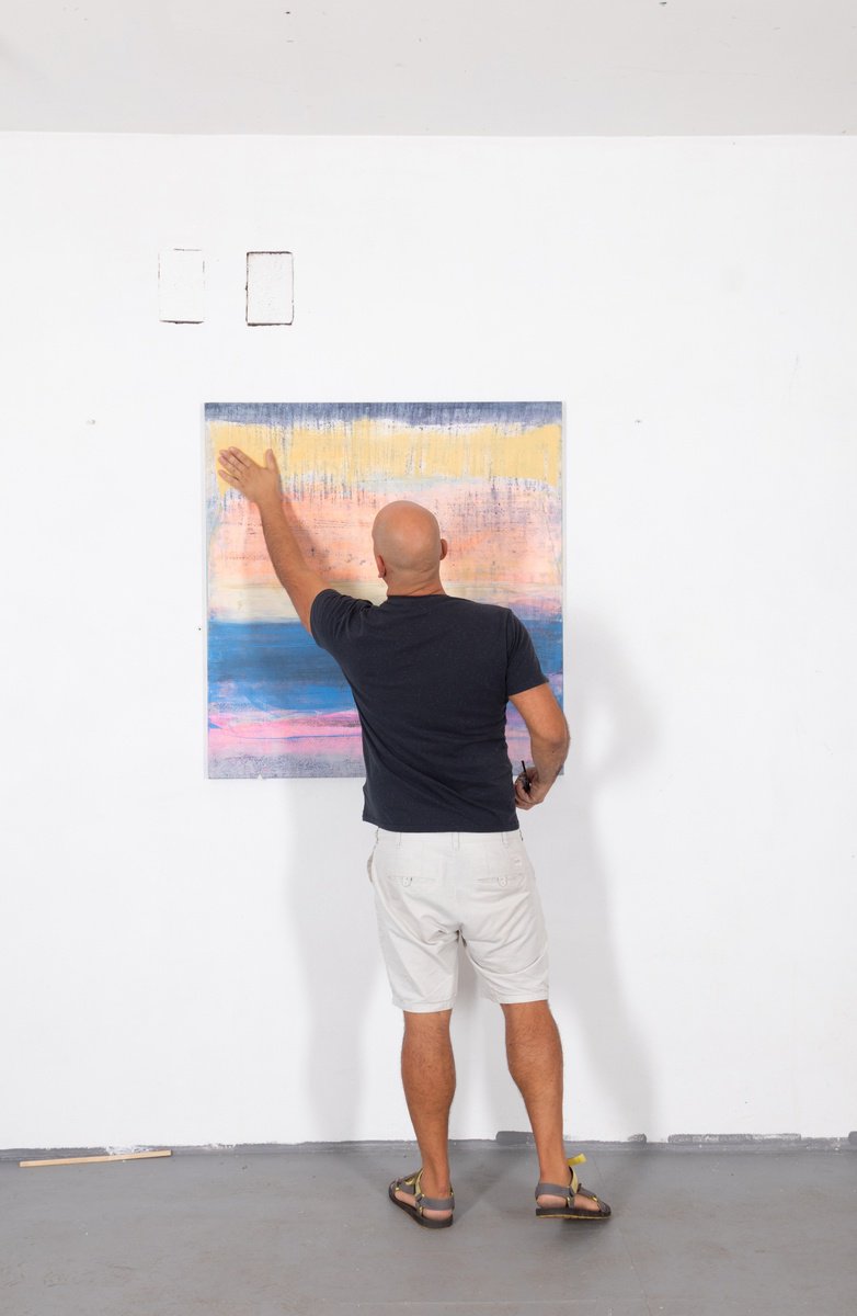 Abstract Acrylic Painting By Rokas Berziunas, 39 X 41", No. 24-70, Original Artwork