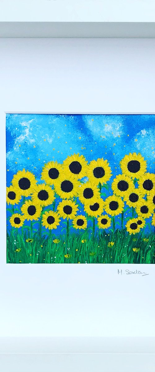 Miniature Sunflowers by Miki Sexton