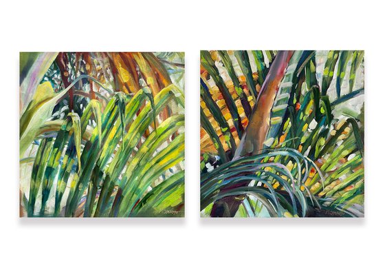 Tropical Symphony Of Colours. Diptych