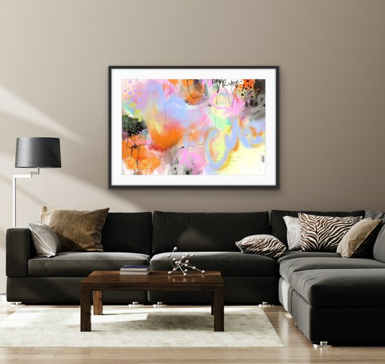 Des milliers de ronds dans l'eau (24 x 36") - Abstract artwork - Limited edition of 5