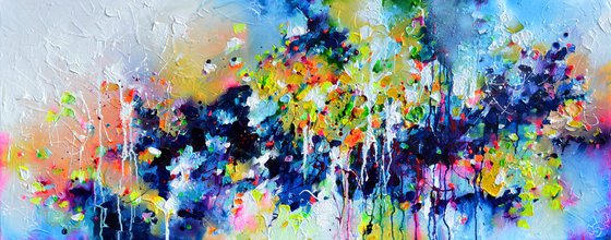 Fresh Moods 46 - Large Gallery Quality Ready to Hang Abstract Painting, Pastel Colors