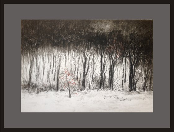Ukrainian artwork Winter forest