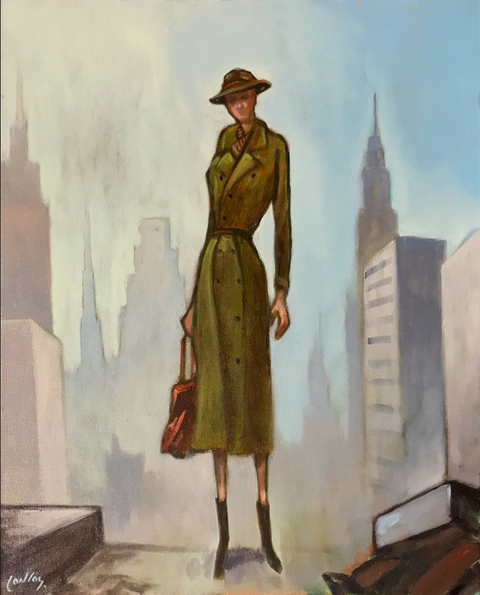 Expressive Oil Painting , Desolate Catwalk By Pete Conroy, 20 X 24, Artwork For Sale On Artfinder