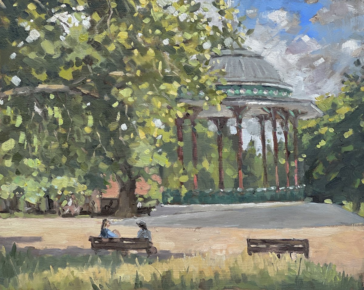 Clapham Common bandstand, sunny day by Louise Gillard