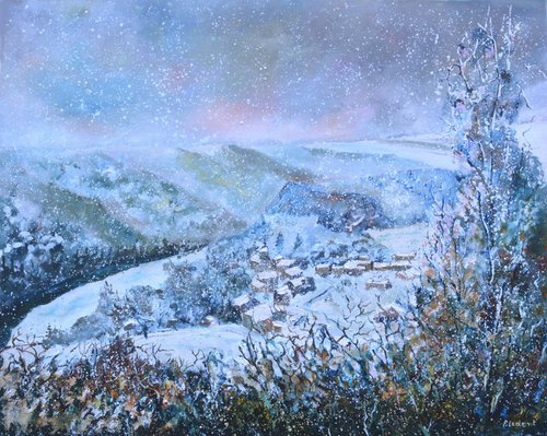 Snow on the valley by Pol Henry Ledent