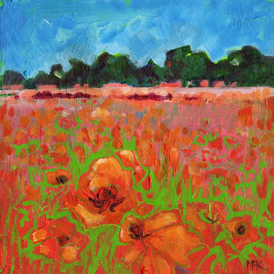 Poppy Dances - Small Landscape