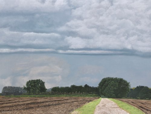 Rain Clouds Over Farmland by Christopher Witchall