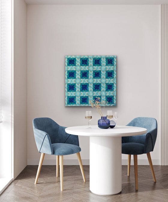 Teal kaleidoscope
