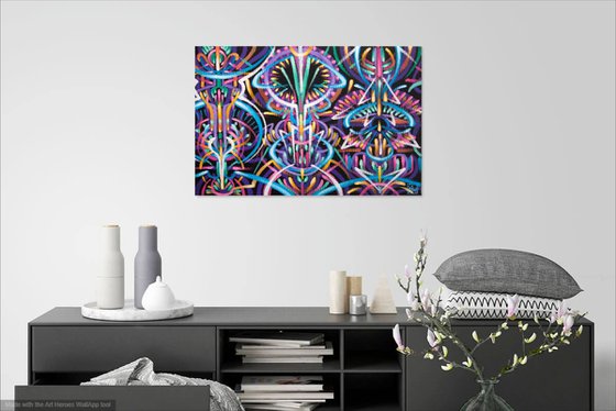 ENERGY 6622 - oil abstract painting on stretched canvas
