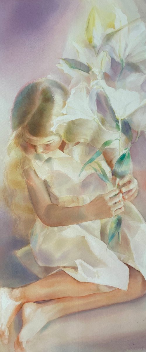 White lilies by Anastasiya Mouchan