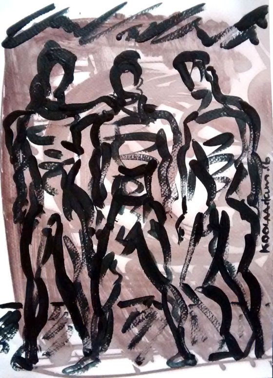 Three Male Figures