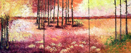 forest glade oil painting