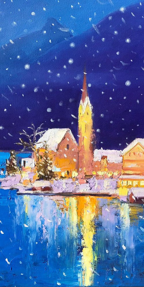 Winter in Hallstatt by Volodymyr Smoliak