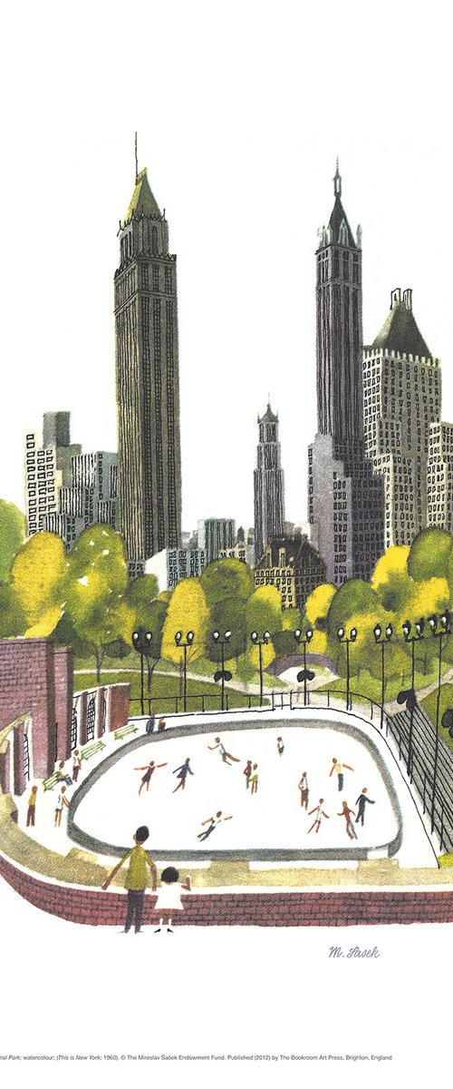 Skating in Central Park by Miroslav Sasek