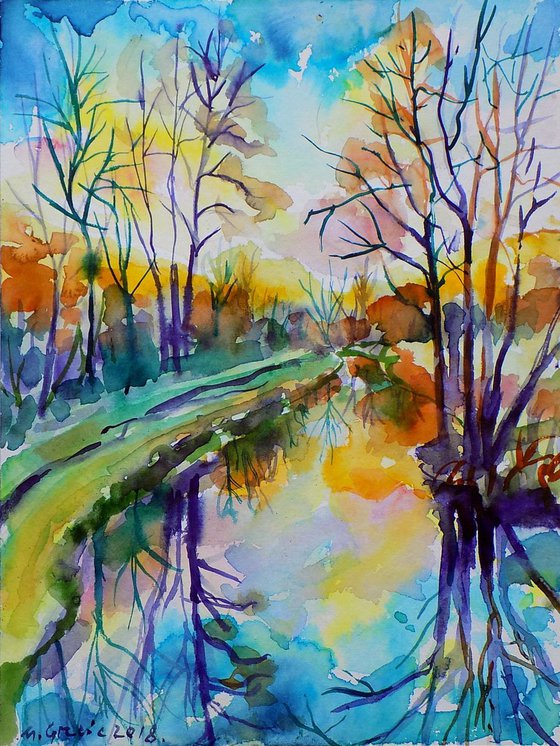 Winter water scene