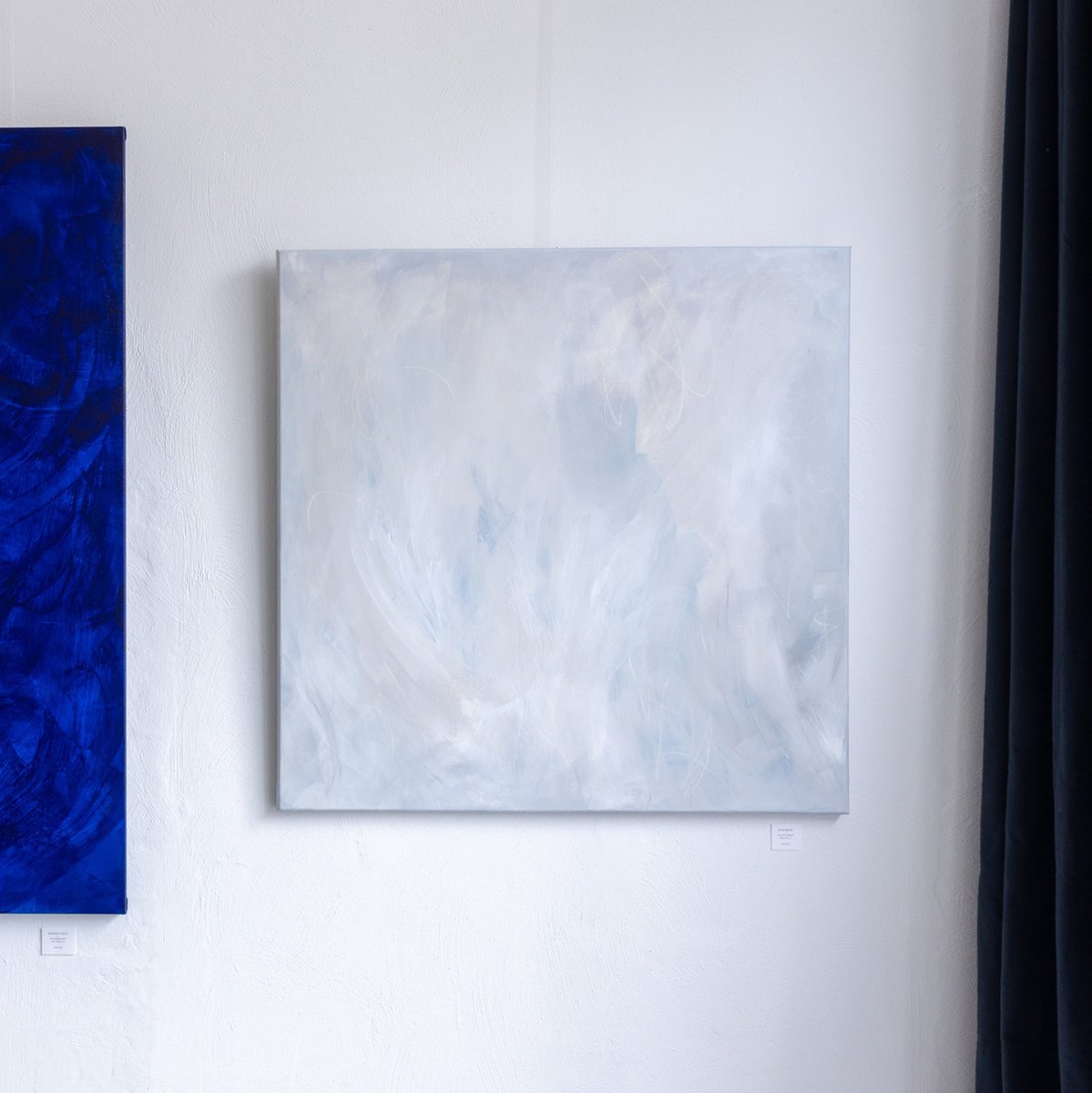 Organic Abstract Acrylic Painting By Mareike Bohmer, 39 X 39", Weightless, Original Artwork