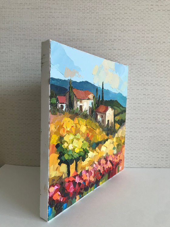 Provence landscape 22x22cm