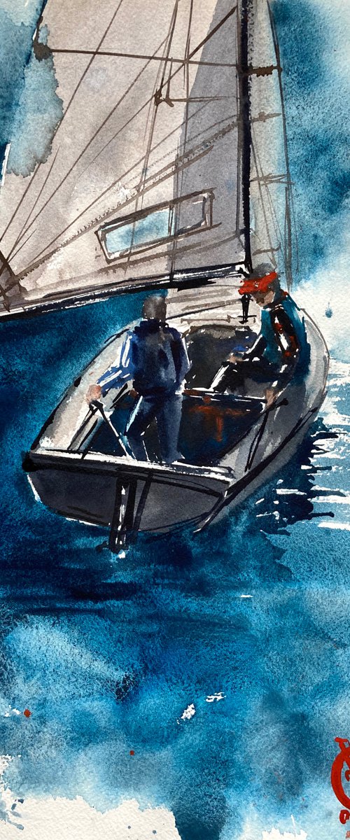 Sailing Studying 2 by Valeria Golovenkina