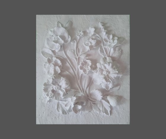 sculptural wall art "Flowers"